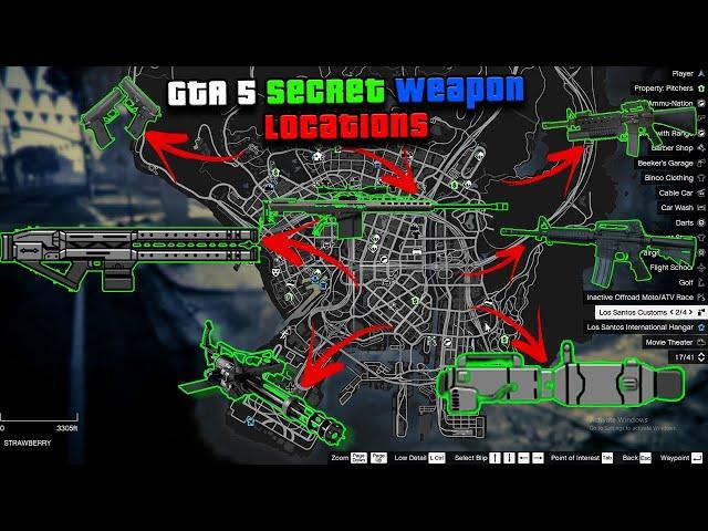 GTA 5 - All Secret and Rare Weapon Locations (Rail Gun, Sniper Rifle & more)