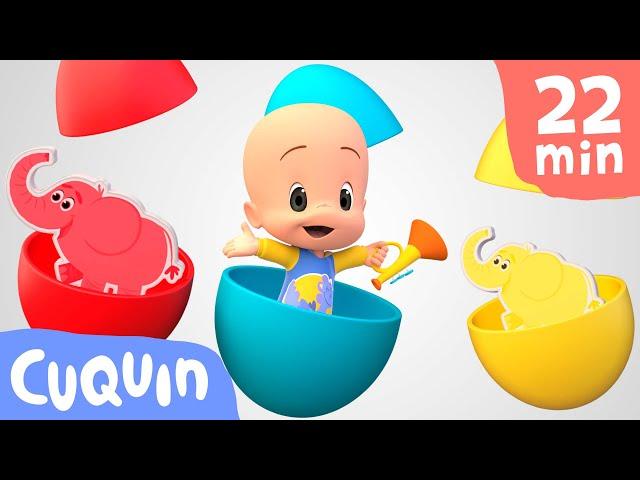 Surprise Eggs with Cuquin: learn the colors and much more! | videos & cartoons for babies