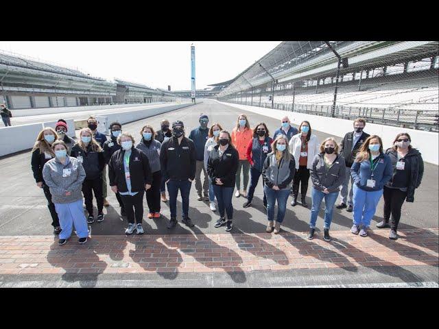 Frontline health care workers enjoy a different kind of race at IMS ahead of next vaccination clinic