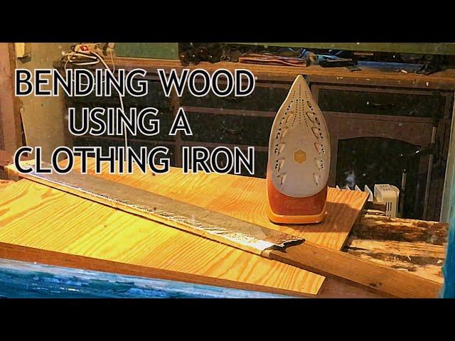 Steam bending wood using a clothing iron