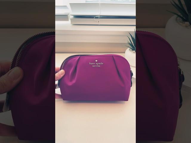 Unboxing Kate Spade Chelsea Nylon Cosmetic Bag #shorts #new #beauty #makeup #luxury