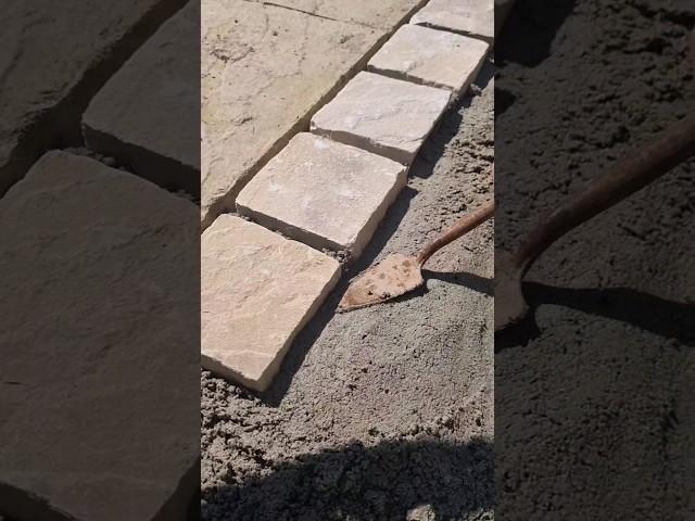 Cobbles are king ️ #shorts #landscaping #cobbles #art #garden #design #stone