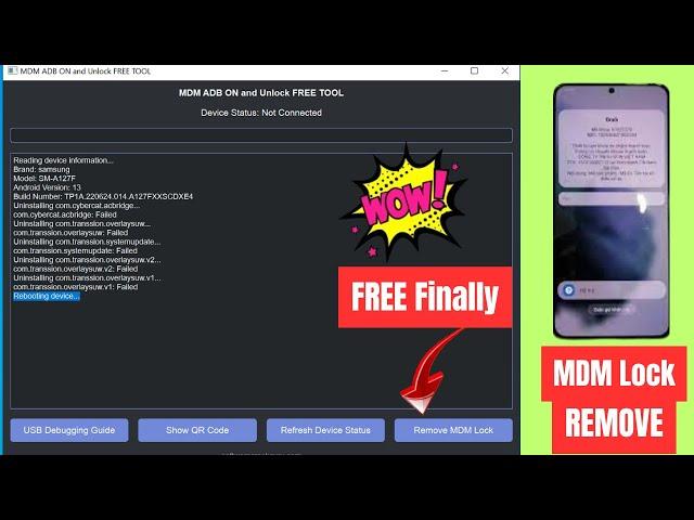 Samsung MDM Unlock Tool | Samsung KG Lock Remove ADB | Techno Infinix MDM Remove Tool V1.0 [FREE]