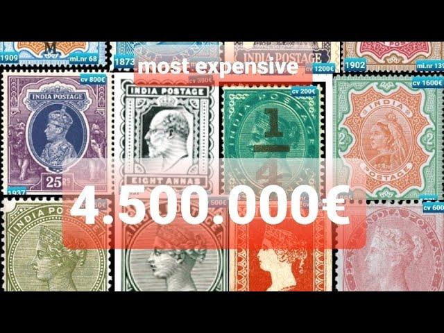 most expensive 50 most expensive indian stamps value and catalog number timbres timbre briefmarken