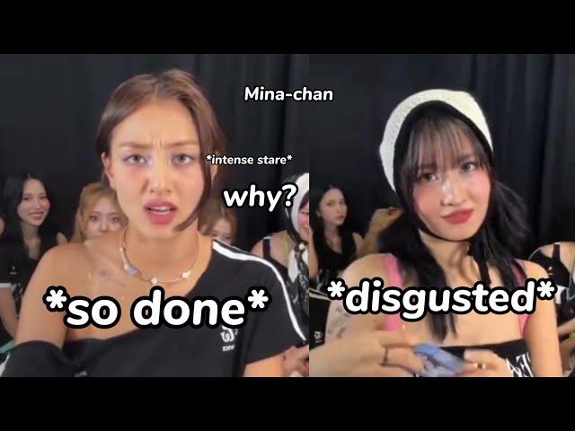 the difference between how twice *reacts* to this member, then to *maknaes*