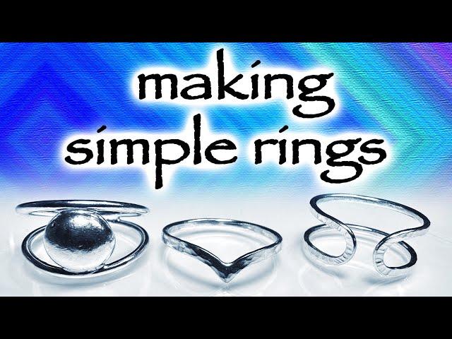 Making three basic silver rings for beginners and showing a few variations on a theme.