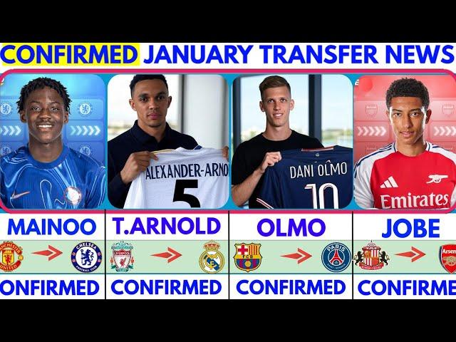 THE LATEST CONFIRMED TRANSFER NEWS AND RUMOURS WINTER TRANSFERS2025| TRENT ARNOLD, OLMO,JOBE,MAINO