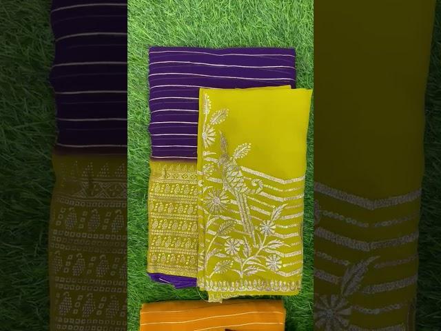 S M FASHION CHIFFON FOIL PRINT DESIGNER WORK BLOUSE SAREE BOOKING FAST