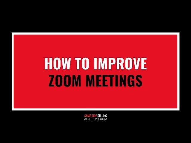 How to Improve Zoom Meetings with Adrian Salisbury