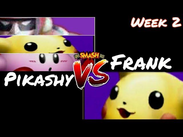 WC/W2 Netplay SSB64 - Pikashy (falcon, pika, kirby) vs Frank (pikachu)