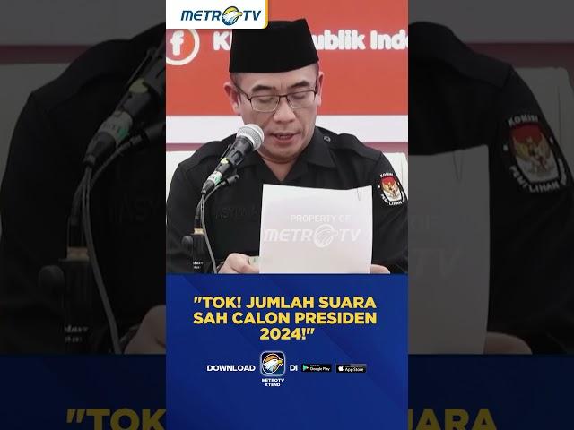 SAH! Hasil Perolehan Suara Calon Presiden 2024 #SHORTS