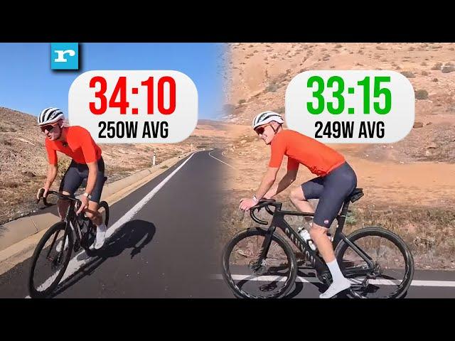 The EASIEST way to increase your average speed on the bike! Going harder on hills vs even pacing