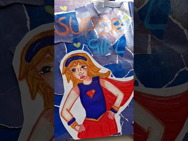 Supergirl sketchbook spread :) #art #superhero #supergirl #sketchbookspread #alcoholmarkers #fyp