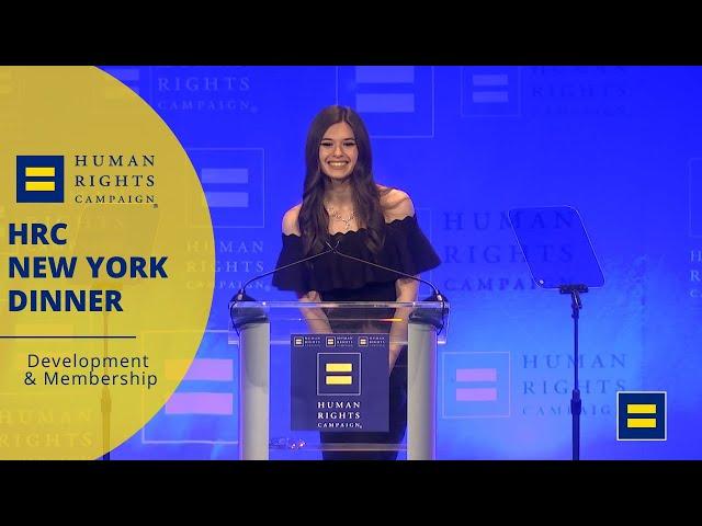 Nicole Maines Speaks at the 2022 HRC Greater New York Dinner