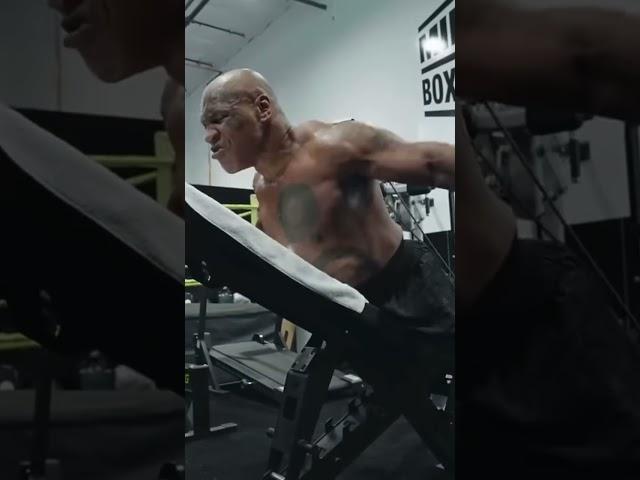 Mike Tyson strenght training for Jake Paul fight  #boxing #miketyson #jakepaul