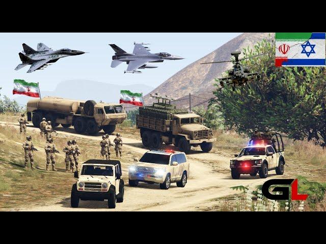 Israel Instant Response to IRAN! Israeli F-35 Jets Strikes to Destroy Irani Army Convoy in GTA 5