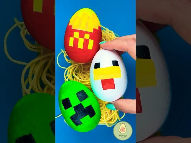 DIY Minecraft Movie Happy Meal Toys!  Egg Craft #shorts