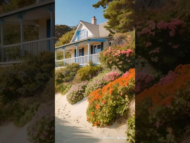 Amazing beautiful summer place to relax #ai #nature #cabin #scenery #cozy #beautiful #flower #summer
