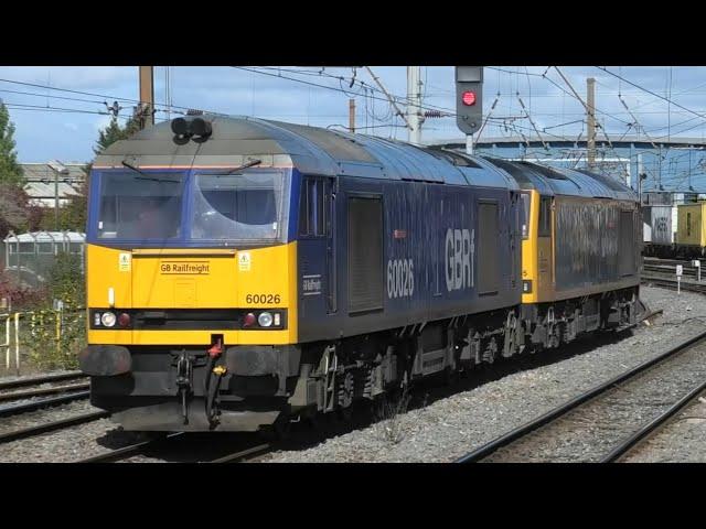 Fantastic Freight Train Movements/light Engines At Doncaster Station 10th October 24