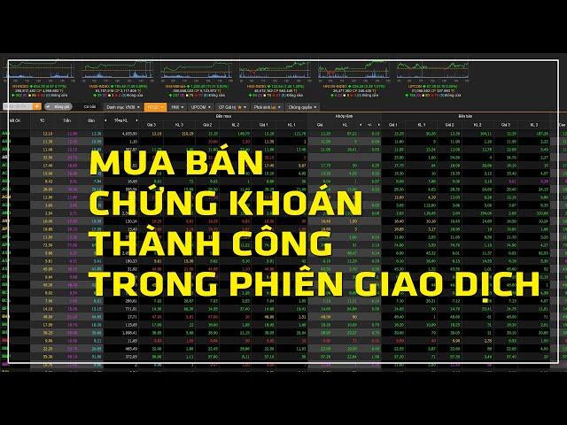 ĐẶT LỆNH MUA BÁN CHỨNG KHOÁN THÀNH CÔNG TRONG PHIÊN GIAO DỊCH