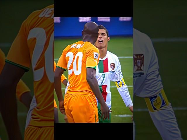 Drogba's reaction to Cristiano's rocket shot ️  #shorts #ronaldo #football #shots #cristiano #fyp