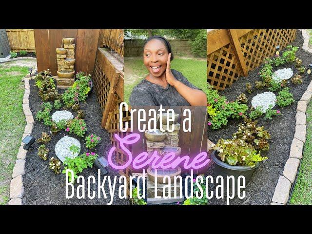 Create a SERENE Spring/Summer Backyard Landscape|Budget Friendly|PART 1 Backyard Mini Series