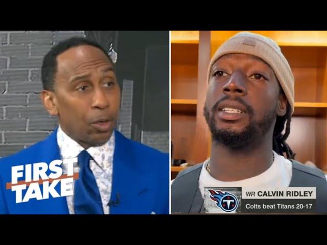 FIRST TAKE | Off Will Levis as soon as Titans can - Stephen A. on Ridley frustrated after loss Colts