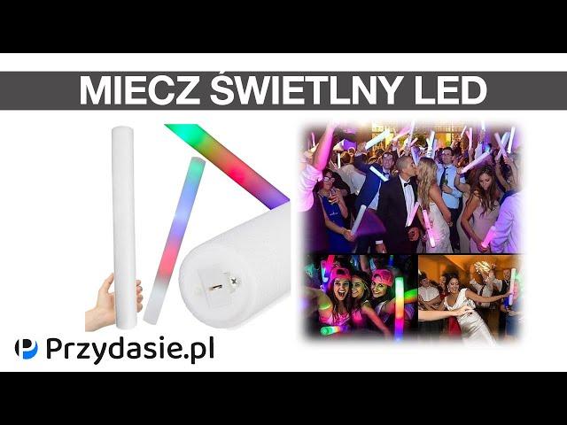 Pałka piankowa świecąca led miecz świetlny party | PrzydaSiePL