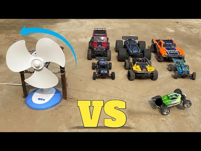 RC Cars vs Fan Tug Of War | JLB Cheetah RC Car |  Wltoys RC Cars