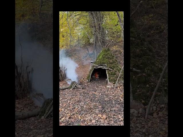 Camp On A Hill By The River At Warm Bushcraft Survival Shelter