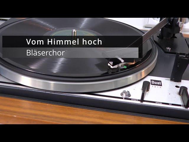 +++ Vom Himmel hoch da komm ich her +++ historische Grammophonplatte Bläserchor 78er Platte