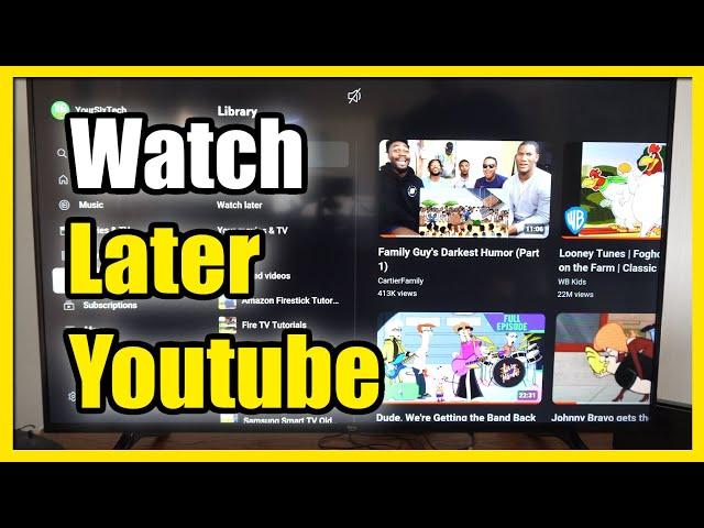 How to Save Video to Watch Later or Playlist on Youtube App TV (Fast Tutorial)