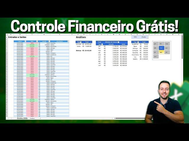 Planilha de Controle Financeiro Pessoal Excel em 10 minutos! Como Fazer