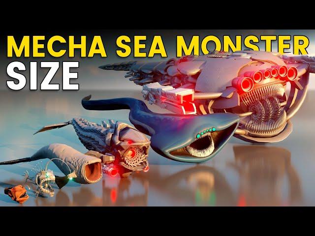 Mecha Sea Monster Size Comparison 3D | MECHA BLOOP Vs MECHA MAJA