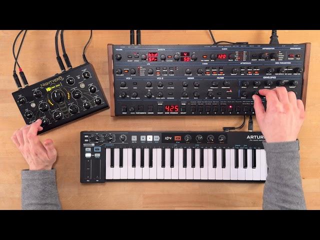 Erica Synths Nightverb Demo (no talking) with OB-6 Synth