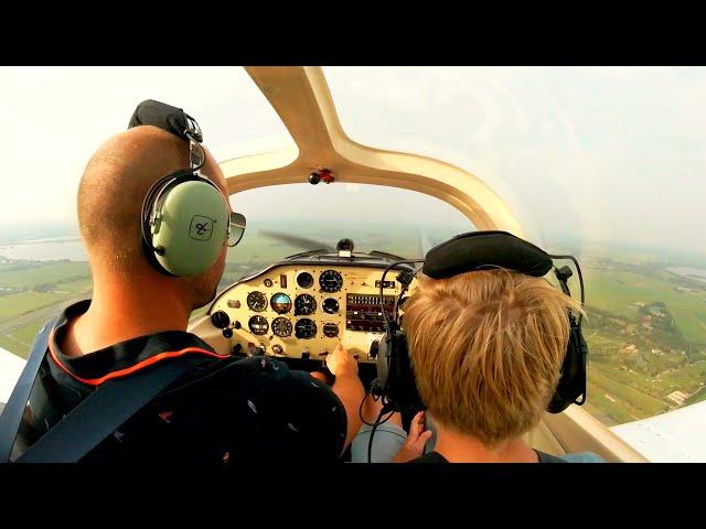 Thomas birthday flight with short visit at Lelystad Airport | Tecnam Sierra P2002-JF