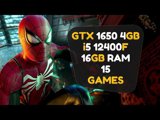 GTX 1650 + i5 12400F & 16GB Ram : 15 Games Tested