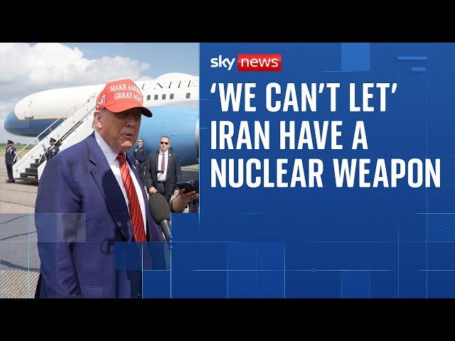 Trump says it's 'very hard' to ask Israel to stop air strikes on Iran
