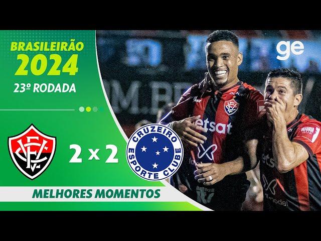 VITÓRIA 2 X 2 CRUZEIRO | MELHORES MOMENTOS | 23ª RODADA BRASILEIRÃO 2024 | ge.globo