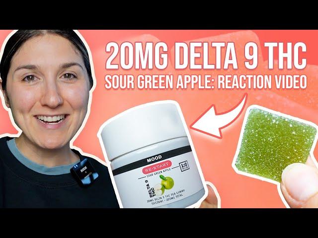 20mg D9 THC Sour Green Apple: Reaction Video