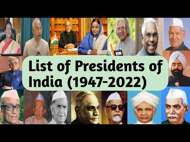 List of Presidents of India (1947-2022)/भारतीय राष्ट्रपतियों  की सूची#gk #theknowledgeocean