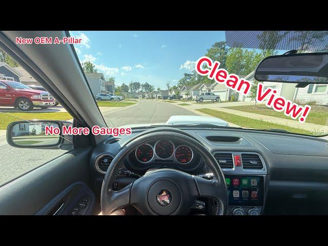 Removing all the Gauges from my STi EP:08 New OEM A-Pillar // New Boost Lines