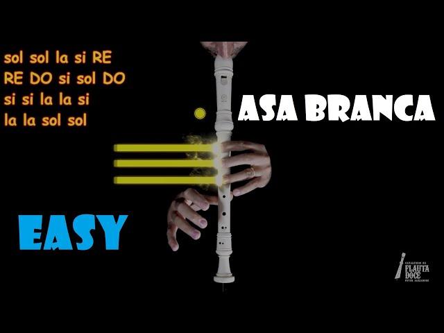 ASA BRANCA, LUIZ GONZAGA - TUTORIAL FÁCIL FLAUTA DOCE