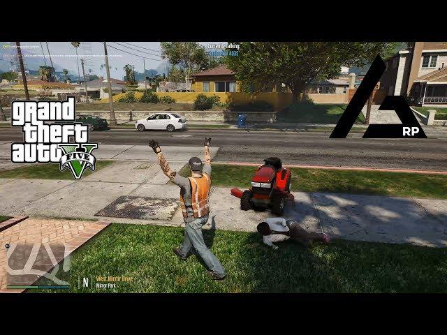 GTA 5 Roleplay - ARP - #3 Lawn Mowing Gone Wrong.