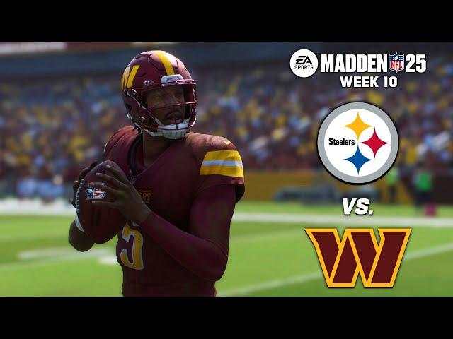 Pittsburgh Steelers vs. Washington Commanders | Week 10 Madden 25 Simulation