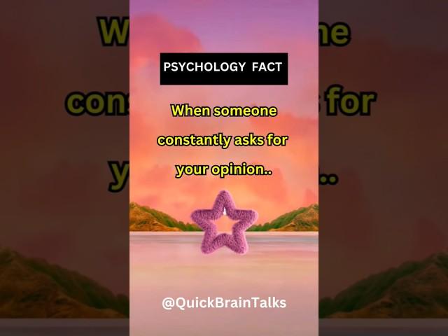 Psychology facts:  When they value your thoughts, it’s more than just words.#psychologyfact #shorts