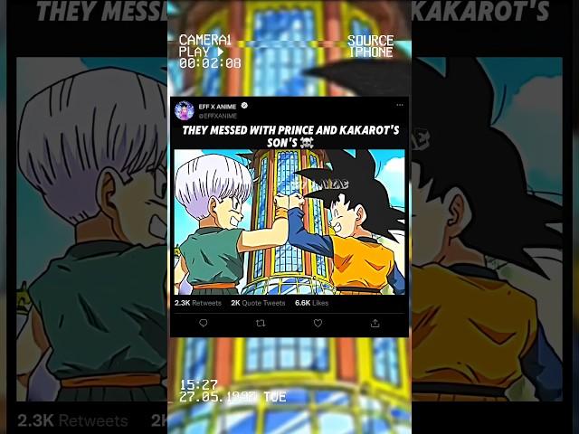 They Messed With Saiyan Warrior's Kids ️ #anime #dragonball #goku #goten #vegeta