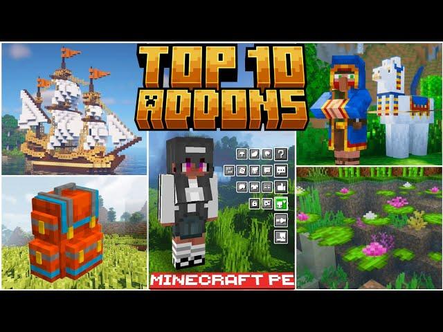 TOP 10 ADDONS for BEDROCK | MINECRAFT PE 1.21 #addons