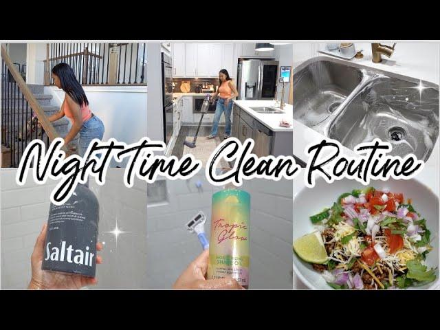 NIGHT TIME CLEANING ROUTINE || CLEANING MOTIVATION || STAY AT HOME MOM CLEANING ROUTINE