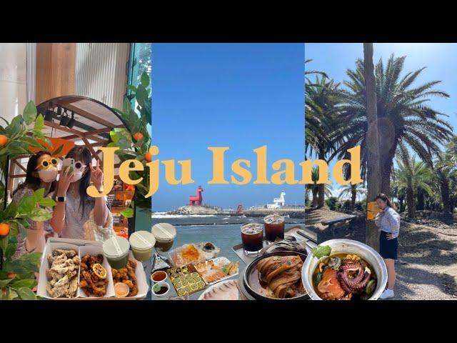 Eng) Trip to Jeju island | Jeju mukbang vlog (Black pork, seafood ramyun, pudding, Dongmun market)